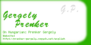 gergely prenker business card